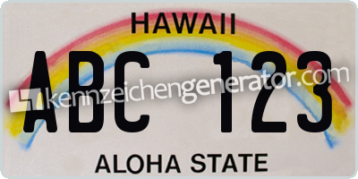 Kennzeichen Hawaii USA